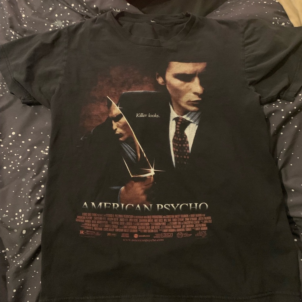 American Psycho Black Graphic T-Shirt